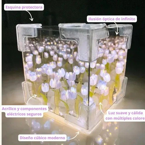 Miniatura 3 de LAMPARA TULIPANES CUADRADA A2503-934